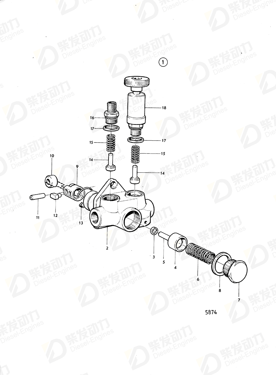 volvo penta Feed pump 244483 Drawing volvo penta Feed pump 244483 Drawing